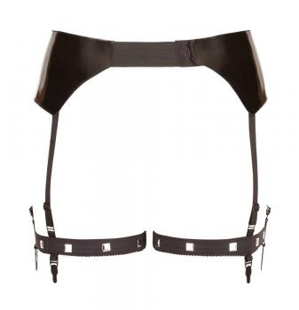 Черная сбруя на бедра с зажимами для половых губ Suspender Belt with Clamps