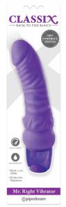 Фиолетовый вибромассажер Classix Mr. Right Vibrator - 18,4 см.