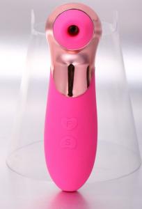 Розовый вибростимулятор PRO-X5 с функцией вакуумной стимуляции