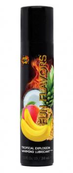 Разогревающий лубрикант Fun Flavors 4-in-1 Tropical Explosion с ароматом тропических фруктов - 30 мл.