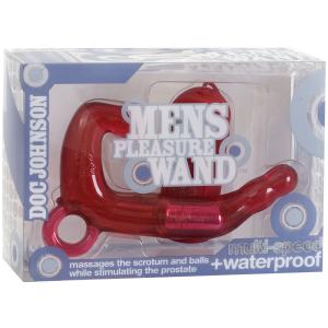 Красный мужской водонепроницаемый стимулятор MEN S PLEASURE WAND