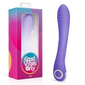 Фиолетовый вибратор для G-стимуляции Lici G-Spot Vibrator - 22,5 см.