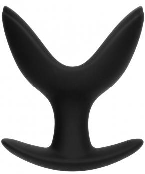 Черная анальная пробка-эспандер Split 5 - 10,3 см.