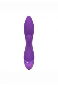 Фиолетовый вибромассажер-кролик Aura Dual Lover - 20,25 см.