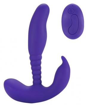 Фиолетовый стимулятор простаты Remote Control Anal Pleasure Vibrating Prostate Stimulator - 13,5 см.