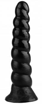 Черная винтообразная анальная втулка - 26 см.