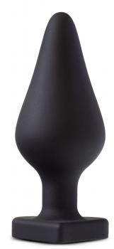 Черная анальная пробка с основанием-сердечком Spank Me Butt Plug - 8,5 см.