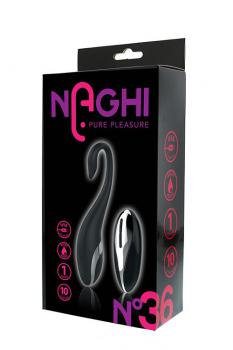 Черное виброяйцо NAGHI NO.36 RECHARGEABLE REMOTE EGG