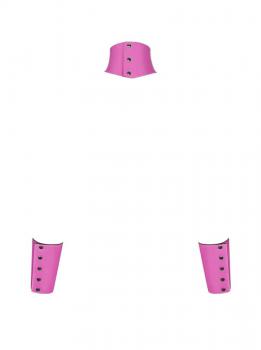 Розовый чокер Lollypopy в комплекте с наручниками