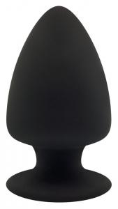 Черная анальная втулка Premium Silicone Plug S - 9 см.