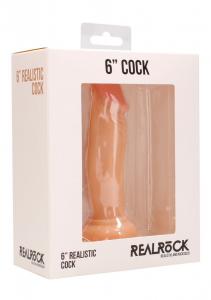 Телесный фаллоимитатор Realistic Cock 6  - 15 см.