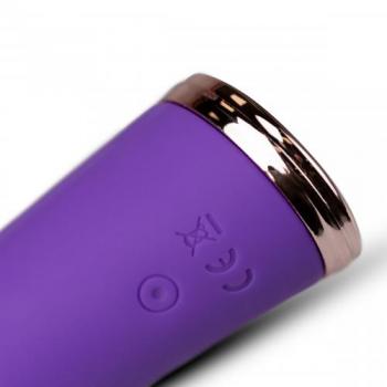 Фиолетовый вибратор-кролик The Queen Thrusting Vibrator - 29 см.