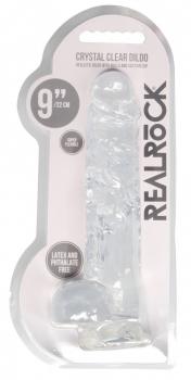 Прозрачный фаллоимитатор Realrock Crystal Clear 9 inch - 25 см.