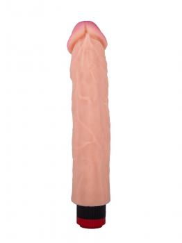 Вибратор-реалистик с розовой головкой - 26,2 см.