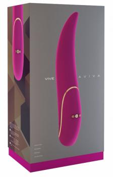 Розовый вибратор Aviva с тонким кончиком - 19,8 см.