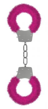 Розовые пушистые наручники OUCH! Pink