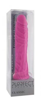 Розовый вибратор-реалистик PURRFECT SILICONE CLASSIC 8.5INCH PINK - 21,5 см.