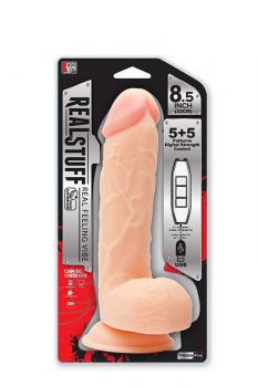 Телесный USB-вибратор REALSTUFF 8.5INCH - 22 см.