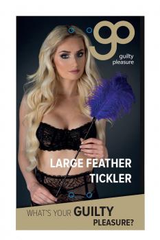 Стек с большим фиолетовым пером Large Feather Tickler - 65 см.