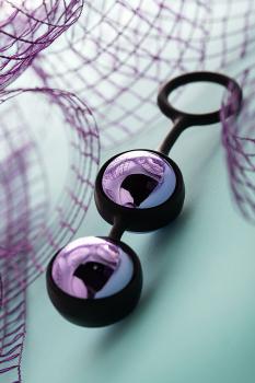 Фиолетово-черная вагинальные шарики TOYFA A-toys