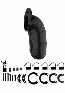Чёрный мужской пояс верности Model 05 Chastity 5.5  Cock Cage