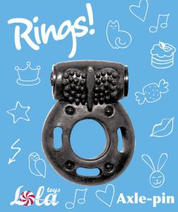 Черное эрекционное кольцо с вибрацией Rings Axle-pin
